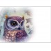 DUTCH LADY DESIGNS GREETING CARD Purple Owl